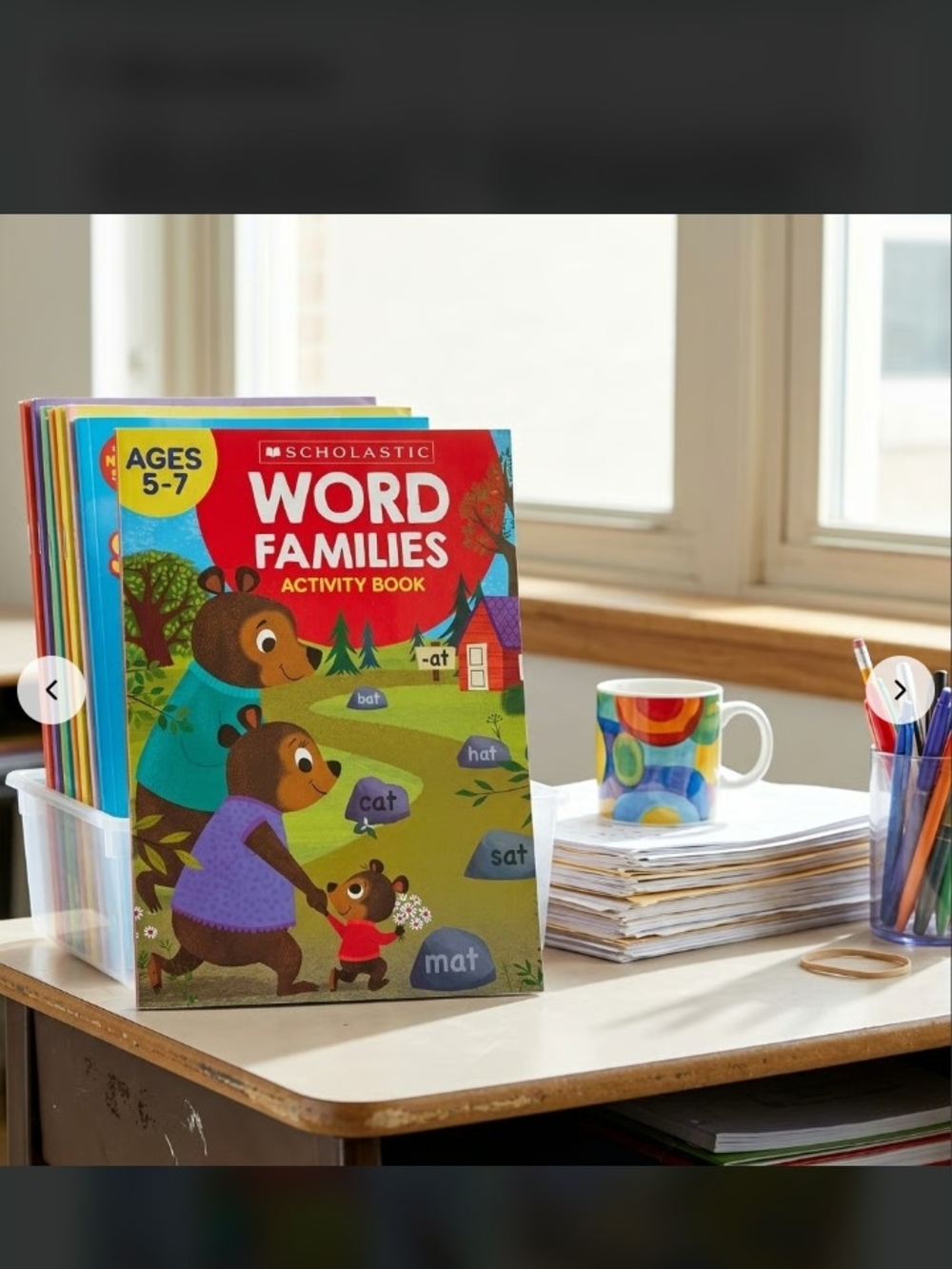 Scholastic Word Families Activity Book for Kids (Multicolor)
